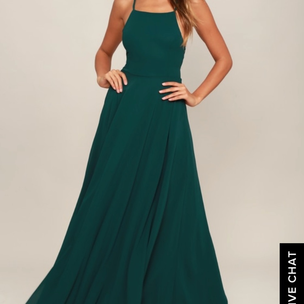 Green maxi dress